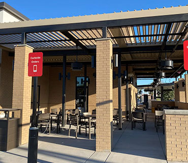 Commercial patio cover system features and integrations