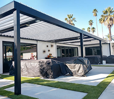 Freestanding Louvered Cover