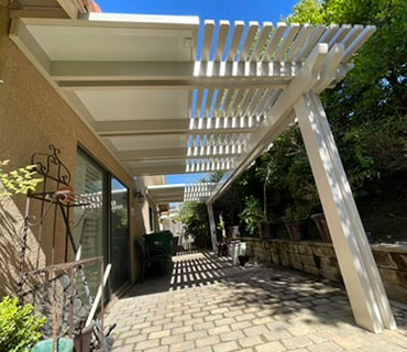 Open lattice patio cover installation process