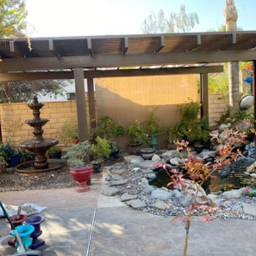 Open lattice patio cover example