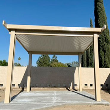 Solid flat pan patio installation
